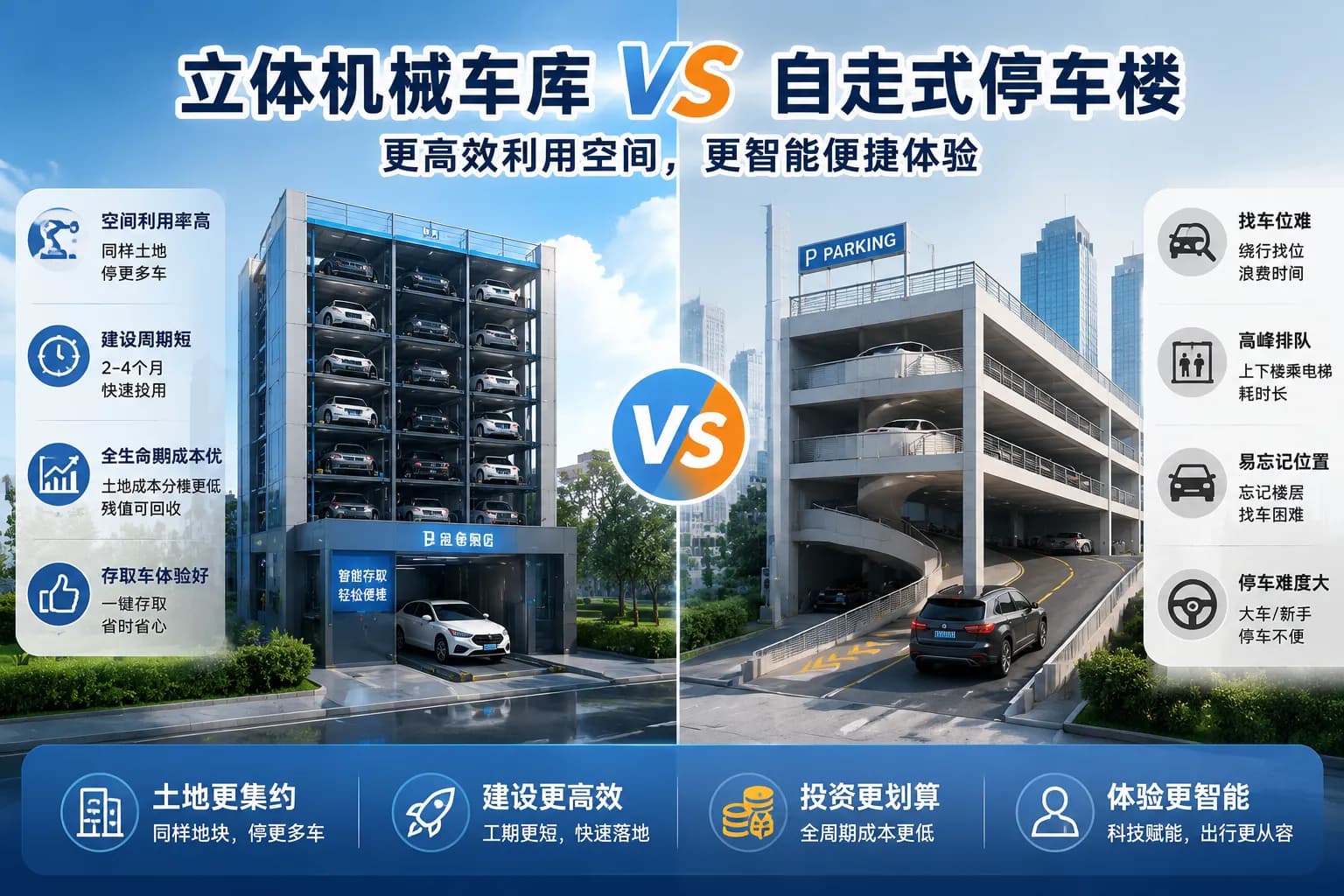 立体机械车库vs自走式停车楼：哪种更适合城市停车？
