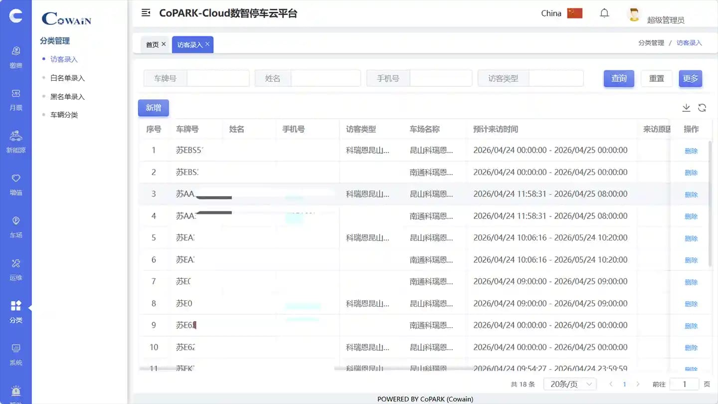用户与门禁控制 - CoPARK SMART