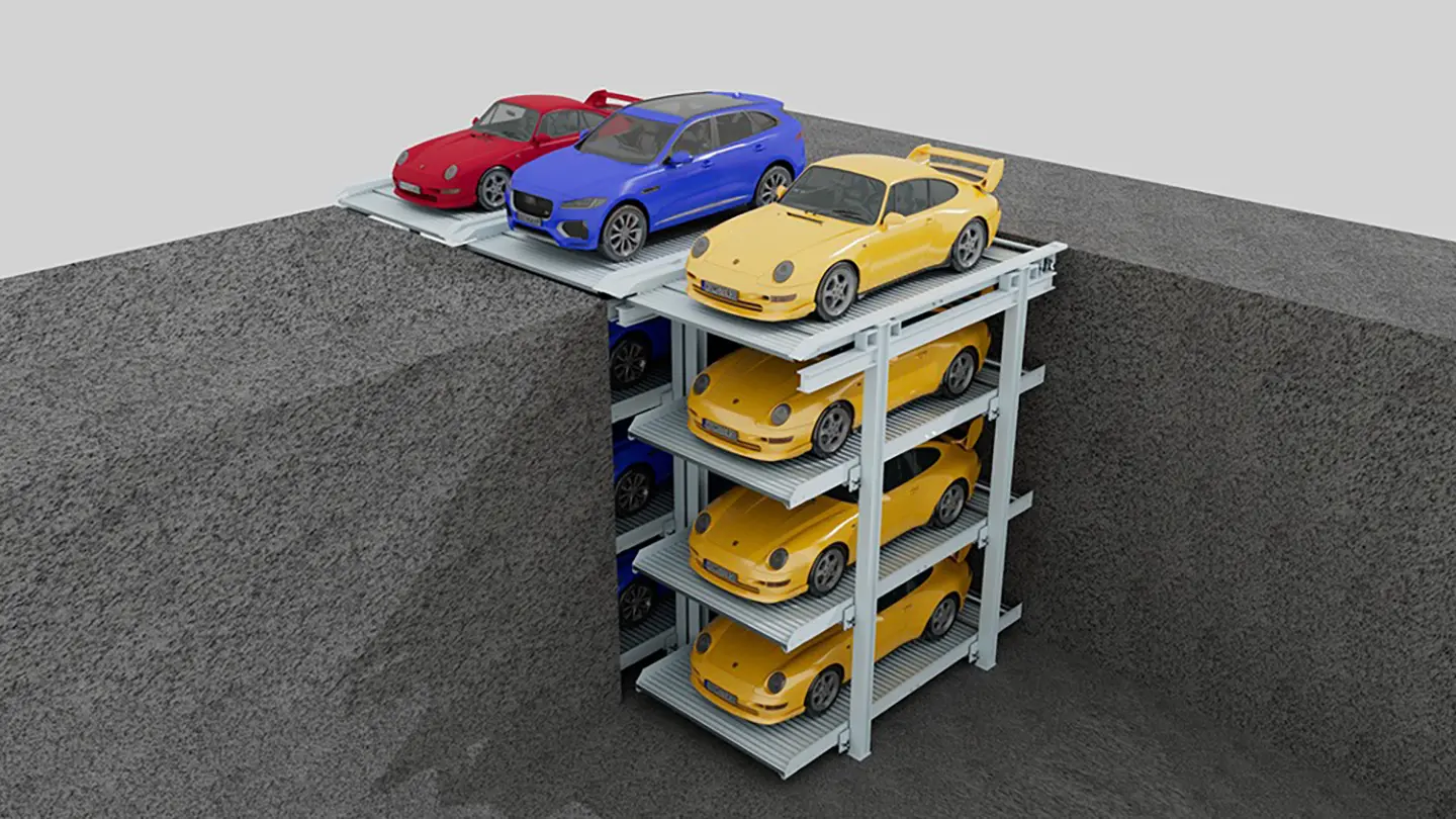 CoPARK带地坑四柱堆垛停车