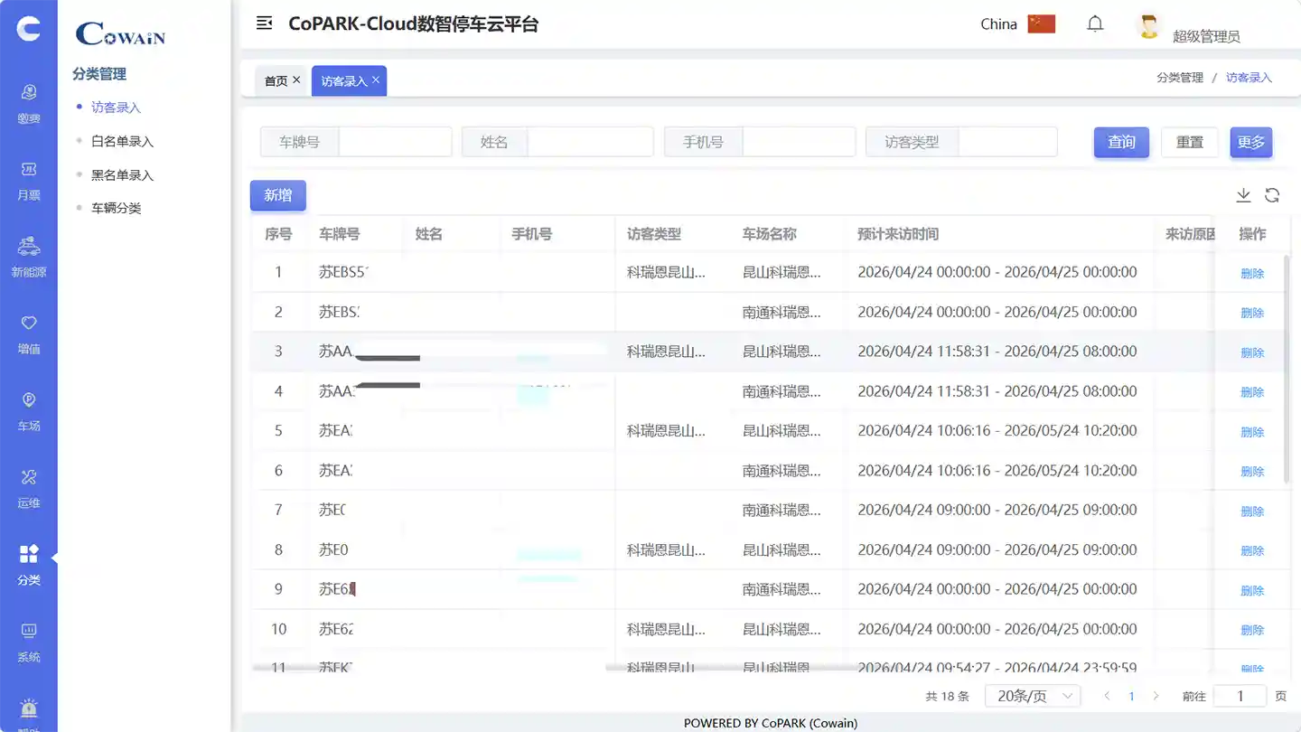 用户与门禁控制 - CoPARK SMART